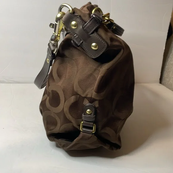 Coach brown monogram large bag - Picture 3 of 11